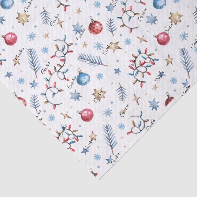 Script Name 3 Sheets Tissue Paper Whimsy Christmas Seidenpapier (Ausschnitt)