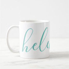 Script Name Personalisiert Custom Aqua Blue Tasse