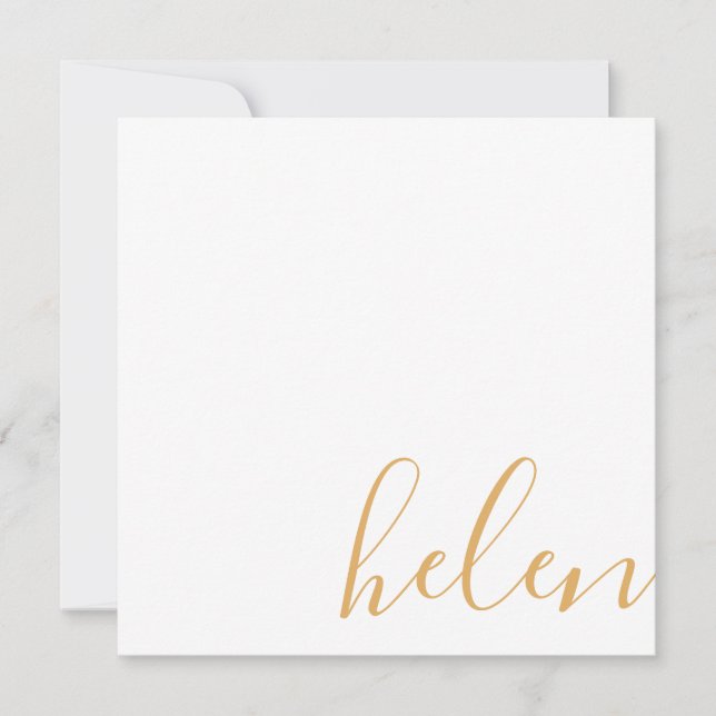 Script Name Personalisiert Honey Dijon Yellow Mitteilungskarte (Vorderseite)