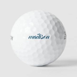 Script Navy Name Golfball