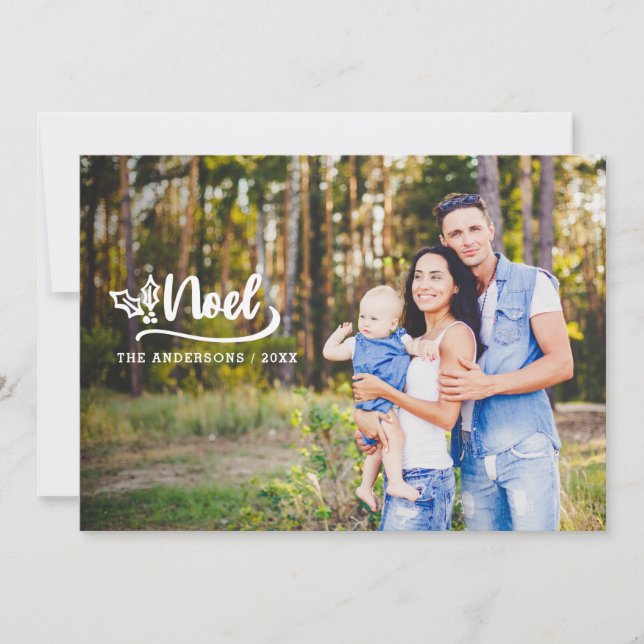 script noel photo moderne vacances cartes photos (Devant)