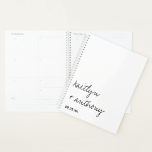 Script noir et blanc moderne Mariage minimaliste