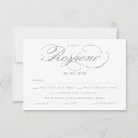 Script poétique ÉDITABLE Carte RSVP de mariage cou
