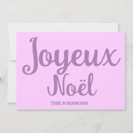 Script Purple Joyeux Noël Carte