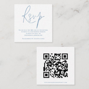 Script QR Code Wedding Blue White UAWG Begleitkarte