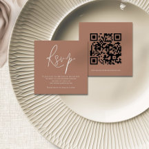 Script QR Code Wedding Brown UAWG Enclosure