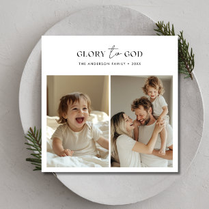 Script Religiöse Heilige Weihnachtsruhm zu Gott Fo Feiertagskarte