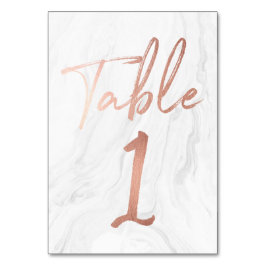 Script Rose et marbre | Carte numéro de tableau 1
