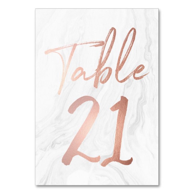 Script Rose et marbre | Carte numéro de tableau 21 (Par défaut)