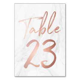 Script Rose et marbre | Carte numéro de tableau 23