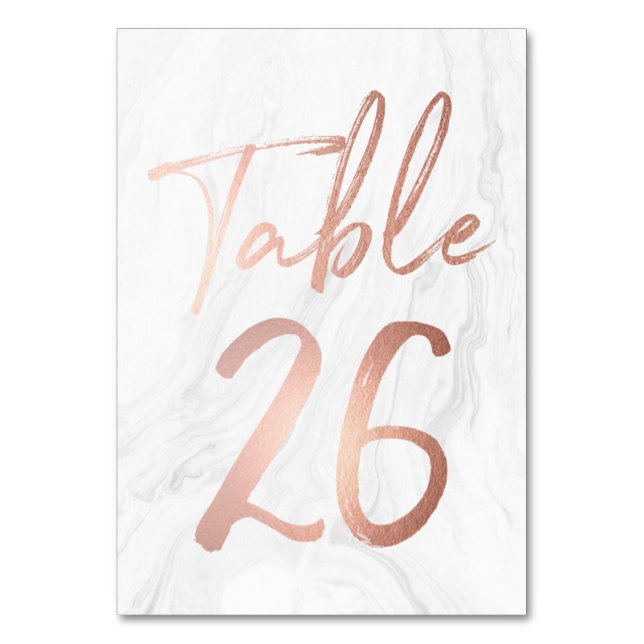 Script Rose et marbre | Carte numéro de tableau 26 (Par défaut)