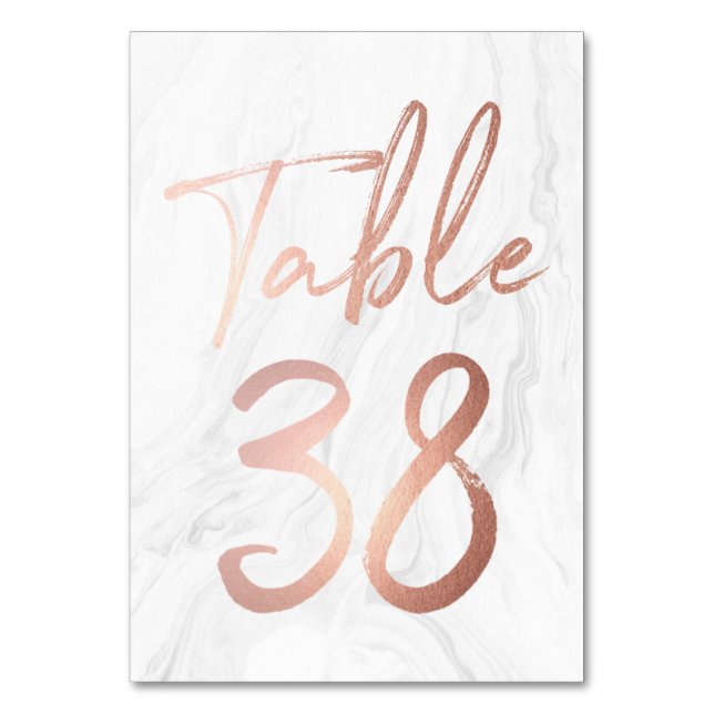 Script Rose et marbre | Carte numéro de tableau 38 (Par défaut)