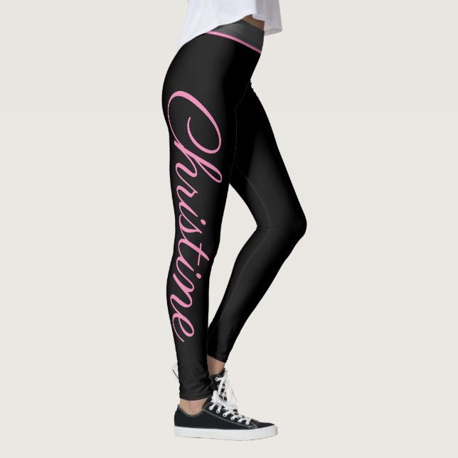 Script rose personnalisé yoga et leggings fitness (Droite)