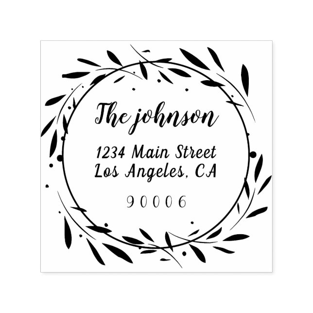 Script-Rücksendeadresse für Blumenschreiber Permastempel (Design)