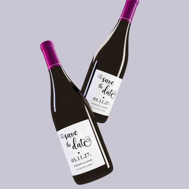 Script Save the Date Weinetikett (Von Creator hochgeladen)