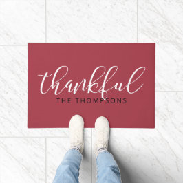 Script-Schriftart Dankbarer Name Fußmatte