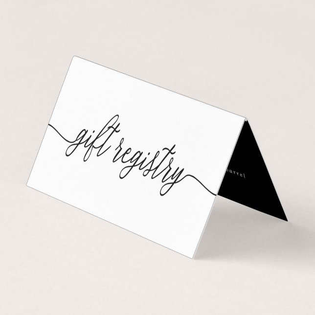 Script Simple Avec Carte De Registre Cadeau Photo (Devant)