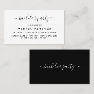 Script simple - Bachelor Party Ticket Invitation