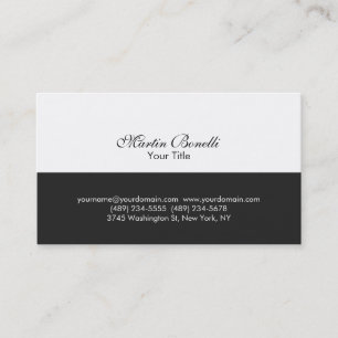 Script Simple Grey Carte de visite consultant blan