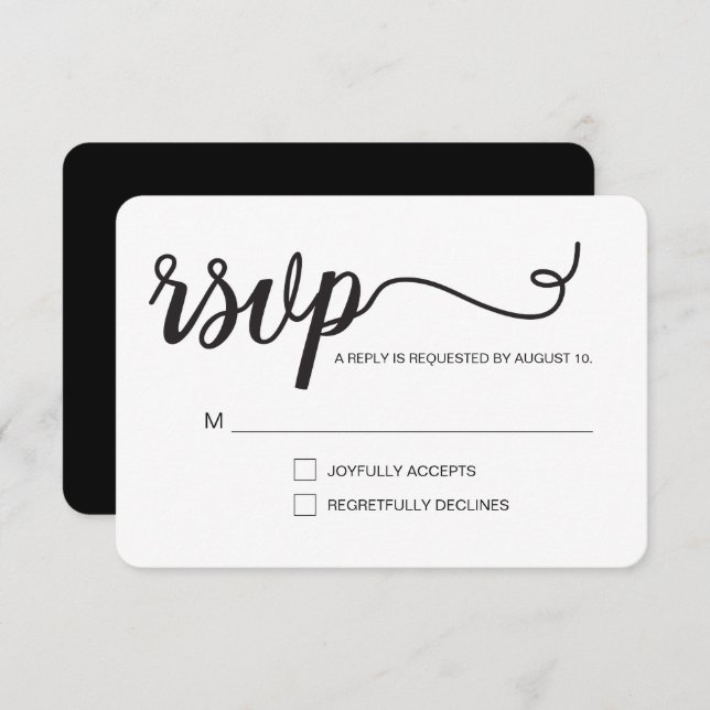 Script simple RSVP sans envoi Siège réservé (Devant / Derrière)