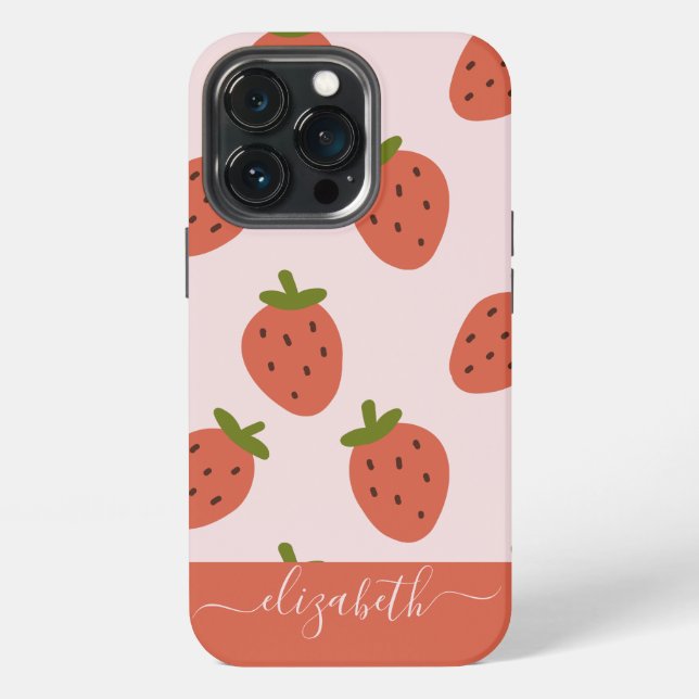 Script Strawberry iPhone 13 Pro Hülle (Hinten)