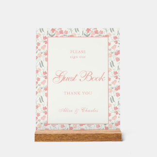 Script Sweet Pea Floral Crème et Mariage rose