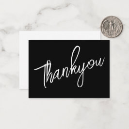 Script Thankyou Black Mitteilungskarte