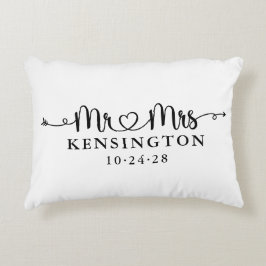 Script Typografy Custom Mr. Wedding Foto Dekokissen