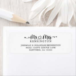 Script Typografy Mr. Wedding Rücksendeadresse