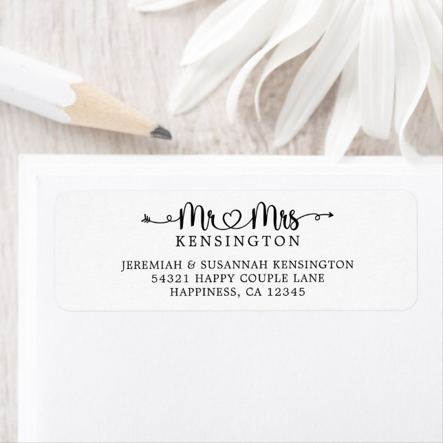 Script Typografy Mr. Wedding Rücksendeadresse (Insitu)
