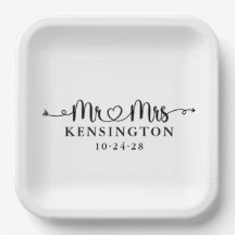 Script Typografy Personalisiert Mr. Wedding