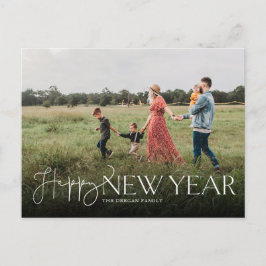 Script und Sans Flat New Years Postkarte