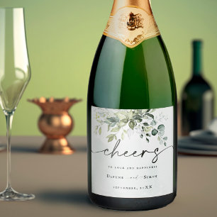 Script verdoyant REESE Sparkling Vin Étiquette