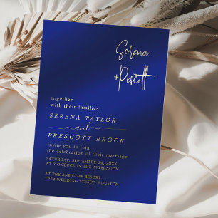 Script Wedding Real Foil Einladung