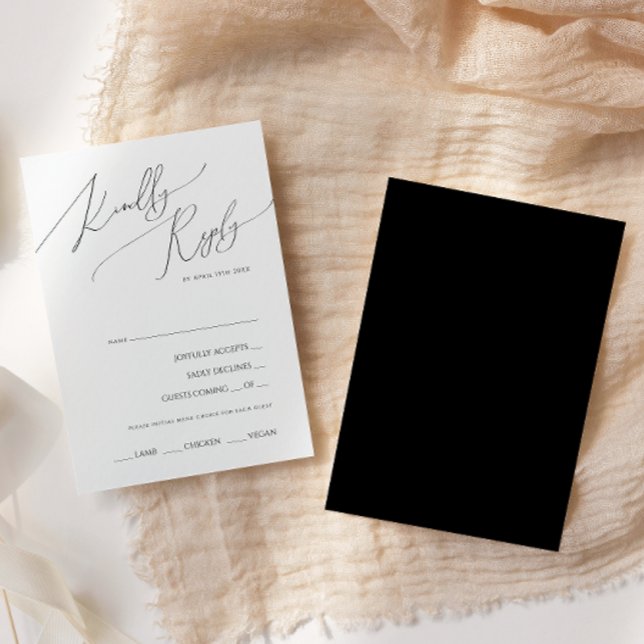 Script Whimsical | Carte RSVP de choix du menu noi (Créateur téléchargé)