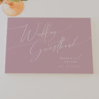 Script Whimsical | Dusty Rose Mariage livre d'or