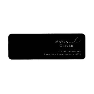 Script Whimsical   Étiquette d'adresse de retour n