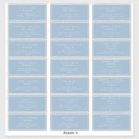 Script Whimsical Mariage bleu Étiquette de adresse