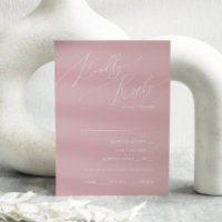 Script Whimsy Dusty Menu Choix de la carte Rose RS