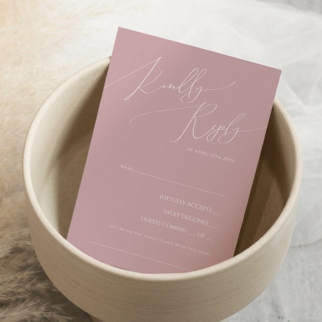 Script Whimsy Dusty Rose demande de chanson carte  (Créateur téléchargé)