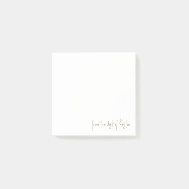 Script White & Gold vom Schreibtisch des Individue Post-it Klebezettel (Vorderseite)