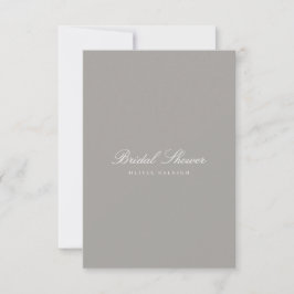 Script White & Gray Bridal Dusche Einladung