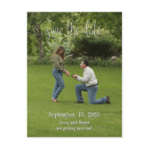 Script White Schriftart Save the Date