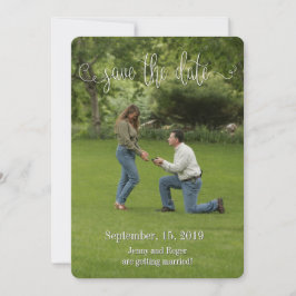 Script White Schriftart Save the Date Einladung