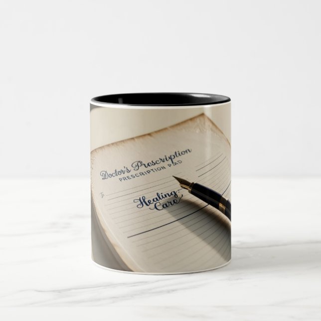 Script Your Day: Prescription Pad and Pen Tasse (Mittel)