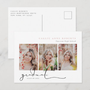 Scripted Snapshots Foto Abschluss Ankündigung Postkarte