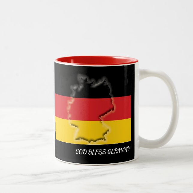 Scripting Angepasste DEUTSCHE FLAG MAP Black Zweifarbige Tasse (Rechts)