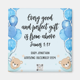 Scripting Baby Boy Ankündigung Magnet 2