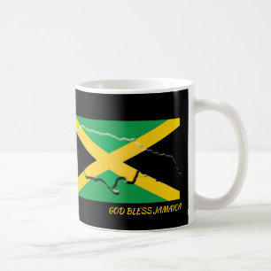Scripting Customized Patriotic JAMAICA FLAG Black Kaffeetasse