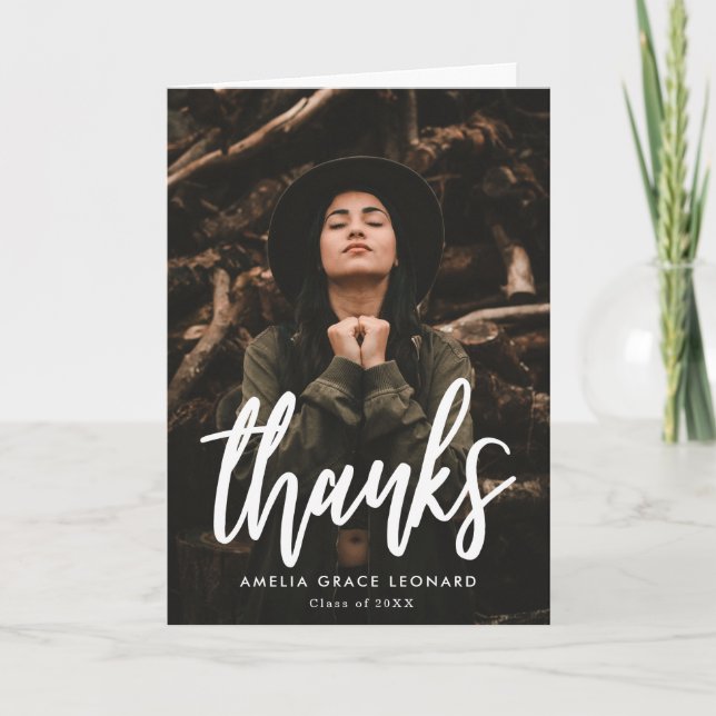 Scripting-Foto-Abschluss Dankeskarte (Vorderseite)